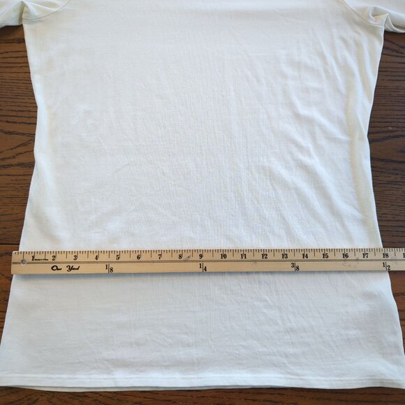 Peruvian Connection Womens Cream Turtleneck Top Long Sleeve Cotton - Picture 8 of 9